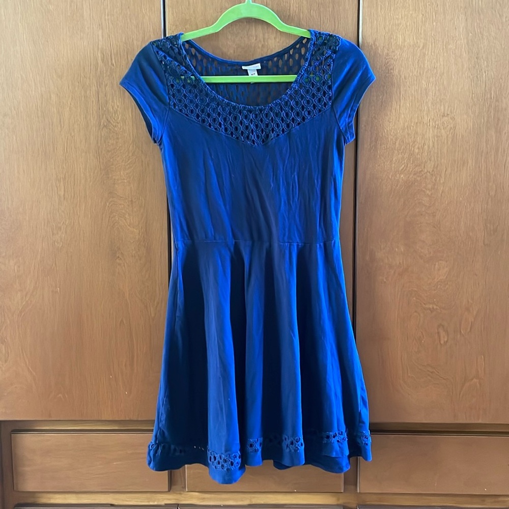Cape Juby blue cotton dress. Size Medium